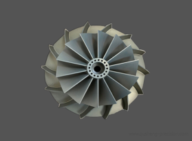 Five-axis linkage machining impeller