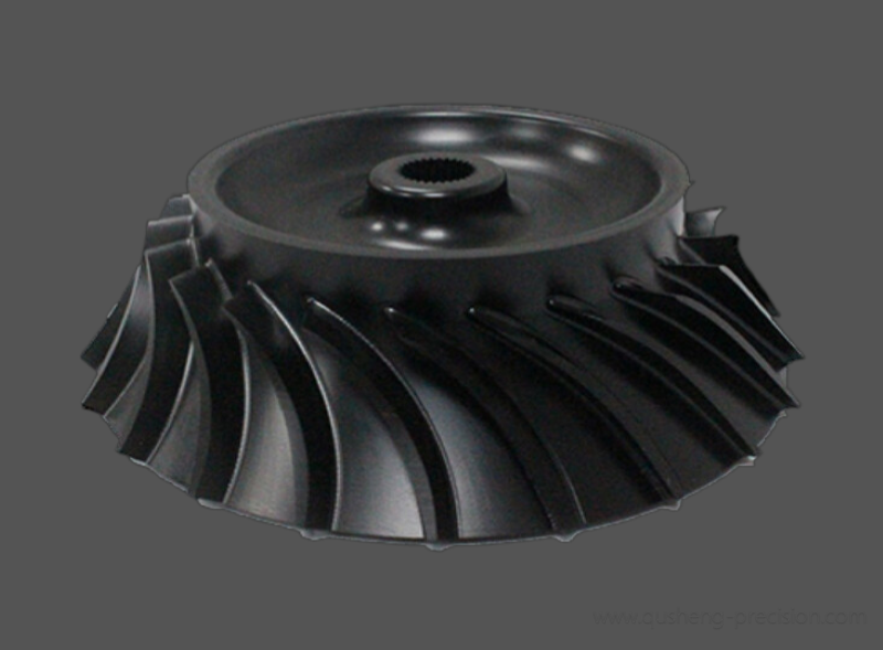 Five-axis machining of plastic impellers